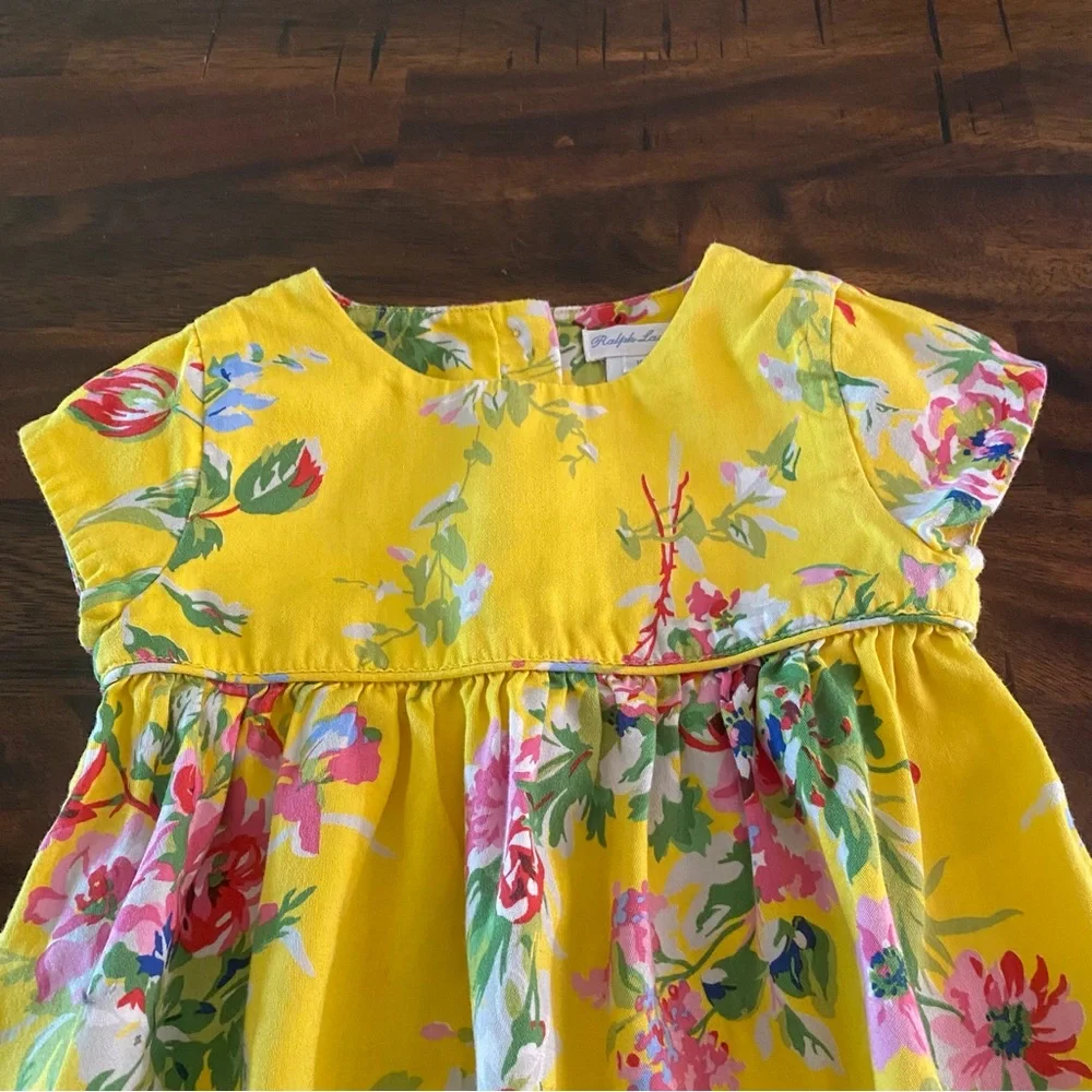 Ralph Lauren Baby Girl Sateen Floral Romper
